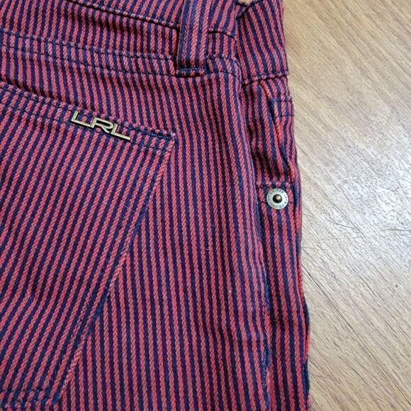 Polo Ralph Lauren Jeans Striped Red Black Skinny 4 - Picture 3 of 7